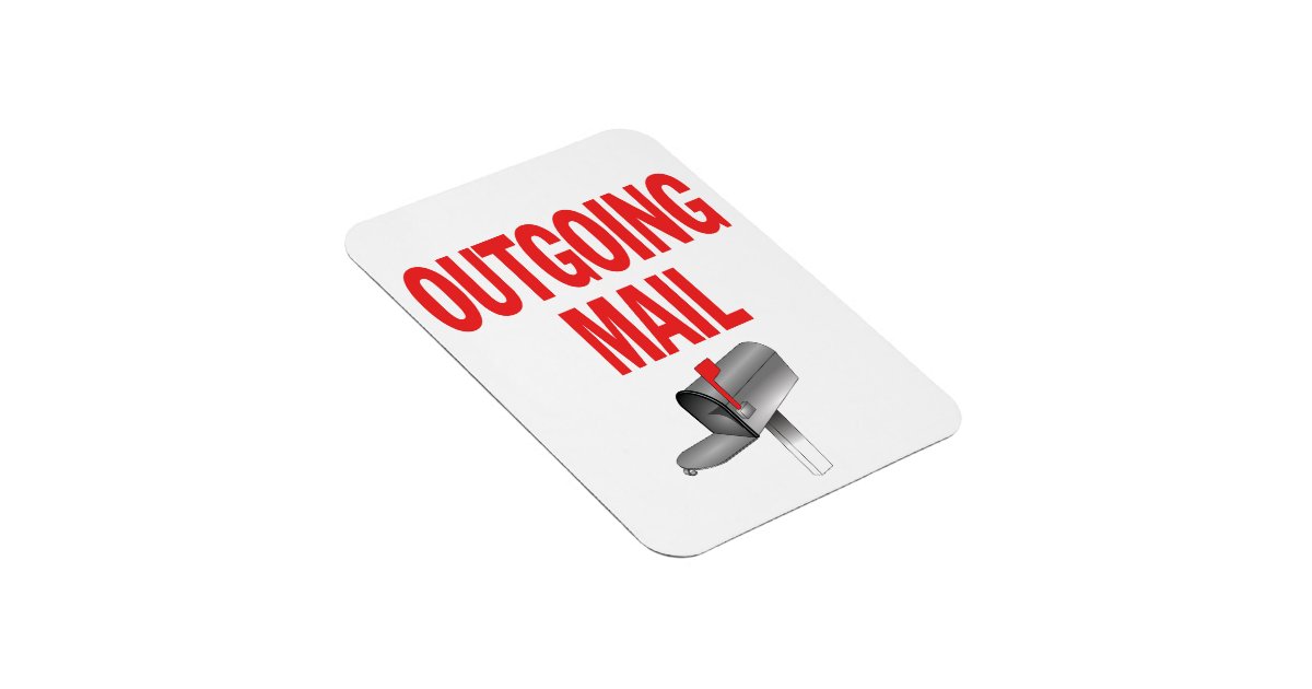 Outgoing Mail pickup magnet Zazzle com