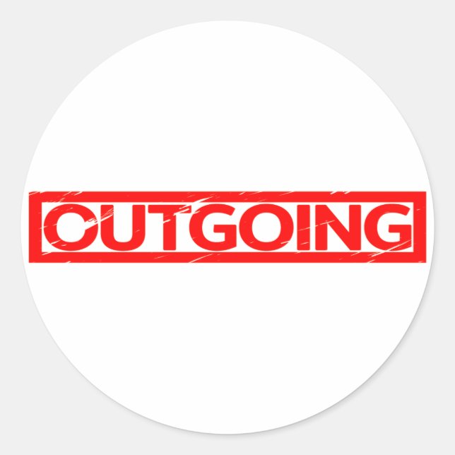 Outgoing Stamp Classic Round Sticker (Front)