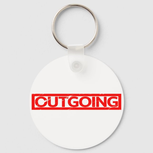 Outgoing Stamp Keychain (Front)