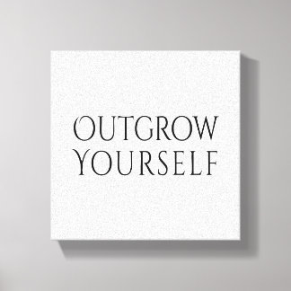 Outgrow Yourself – Minimalist Motivational Quote Canvas Print