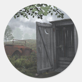 Outhouse Classic Round Sticker