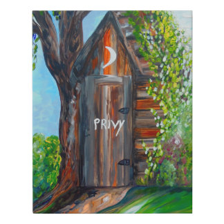 Outhouse Faux Canvas Print
