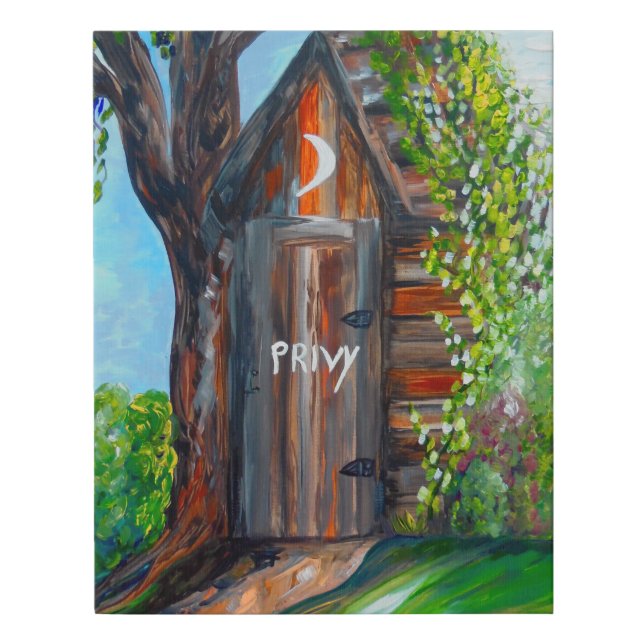 Outhouse Faux Canvas Print (Front)