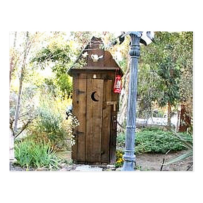 Outhouse In Our Backyard Postcard Zazzle Com