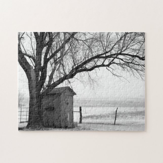 Outhouse in Winter Puzzle (Horizontal)