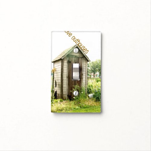 Outhouse light switch plate
