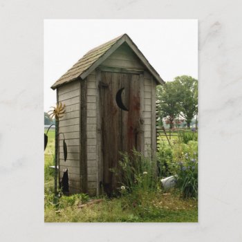 Outhouse Postcard by camerabag at Zazzle