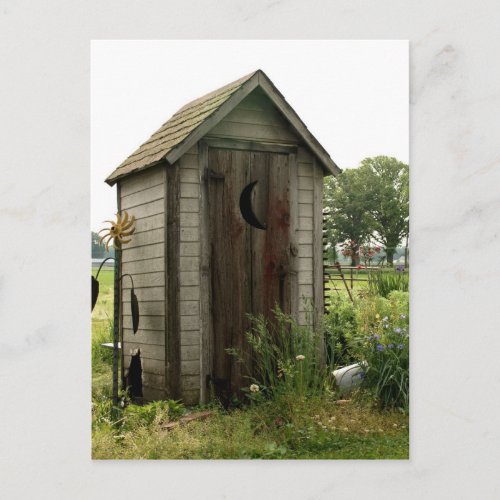 outhouse postcard