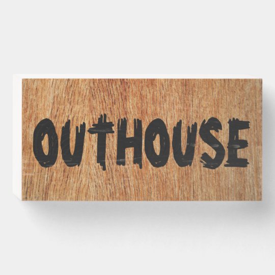 OUTHOUSE RUSTIC BATHROOM SIGN | Zazzle.com