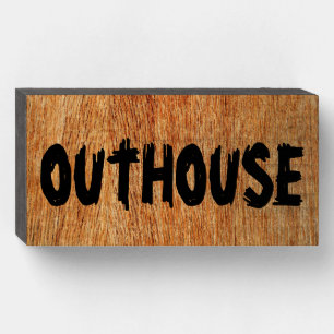 OUTHOUSE RUSTIC BATHROOM SIGN CABIN SYLE DECOR