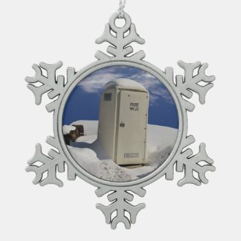 Outhouse Wifi ~ Pewter Ornament by Andy2302 at Zazzle