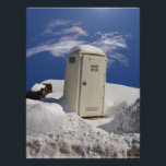 OutHouse WiFi ~ Photo<br><div class="desc">A modern internet friendly portable outhouse sits frozen in a snow drift on a bright winter day, waiting to serve.
OutHouseWiFi</div>
