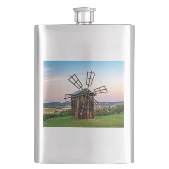 Outhouse Windmill Flask (Front)