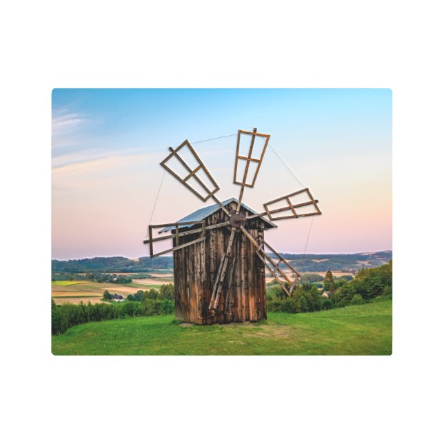 Outhouse Windmill Metal Print (Front)