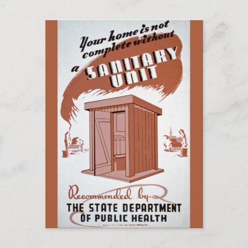 Outhouse WPA Poster Postcard