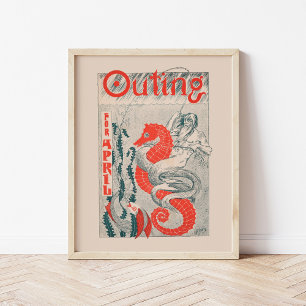 Outing for April, 1896 | Vintage Magazine Poster