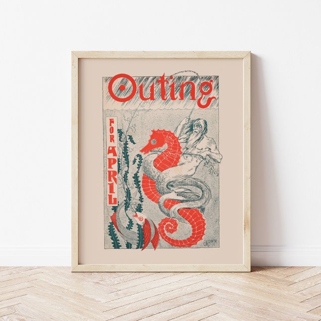 Outing for April, 1896 | Vintage Magazine Poster (Creator Uploaded)