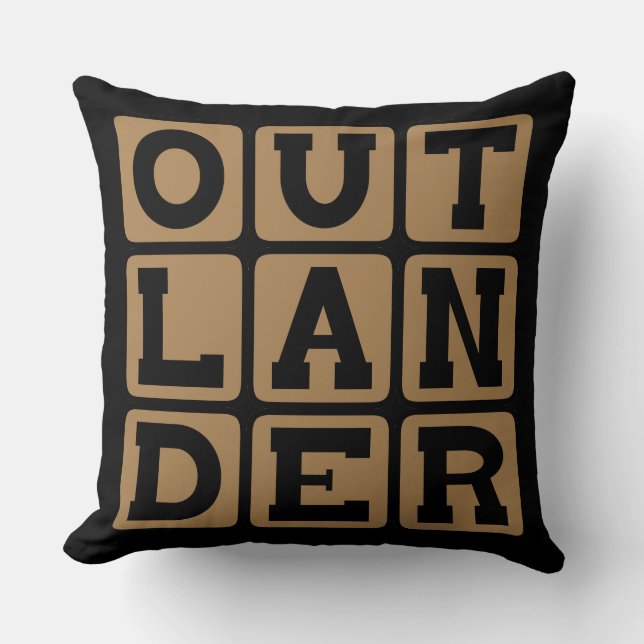 Outlander, Foreigner or Stranger Throw Pillow (Front)