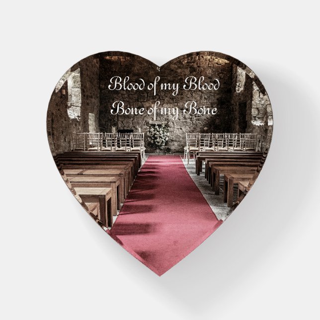 OUTLANDER INSPIRED BLOOD OF MY BLOOD PAPERWEIGHT (Front)