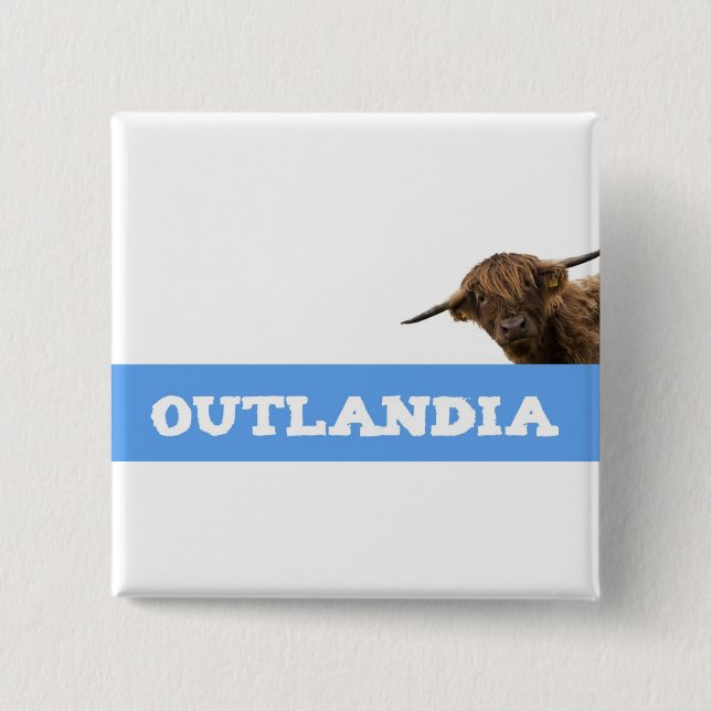 Outlandia Coo Pinback Button (Front)