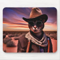 Outlaw Cowboy Cat Mousepad