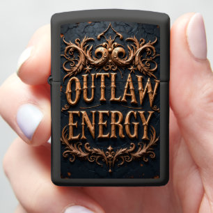 Outlaw Energy Embossed Vertical Zippo Lighter