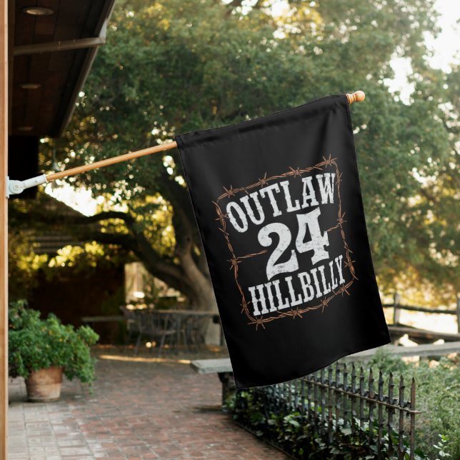 Outlaw Hillbilly 2024 Western Trump Vance 2024  House Flag (In SItu)