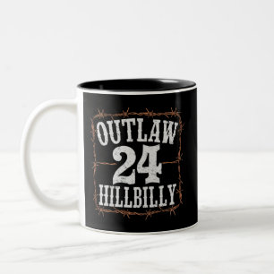 Outlaw Hillbilly 2024 Western Trump Vance 2024  Two-Tone Coffee Mug