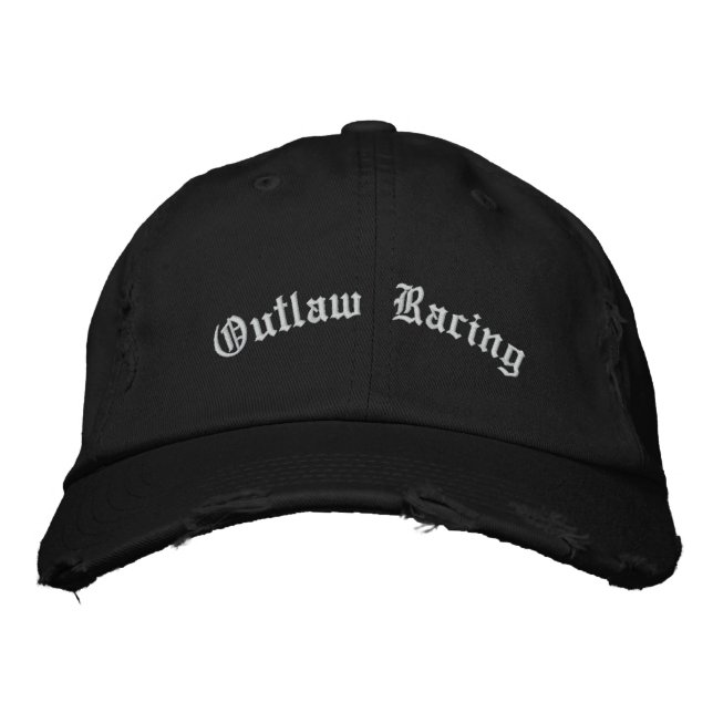 Outlaw Racing Embroidered Baseball Hat (Front)