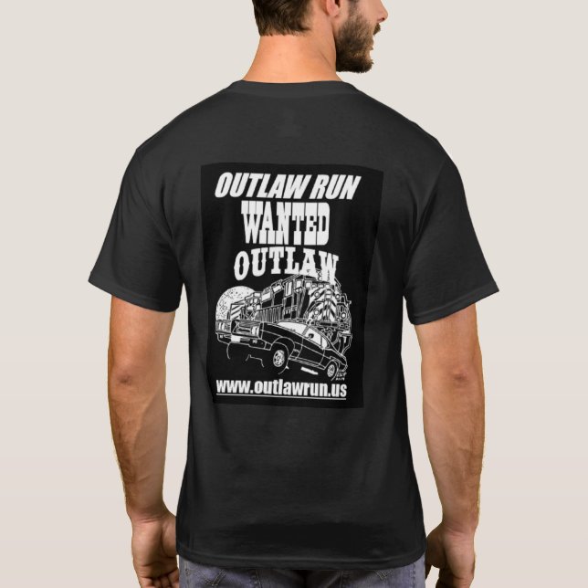 Outlaw Run T-Shirt with design on the back (Back)