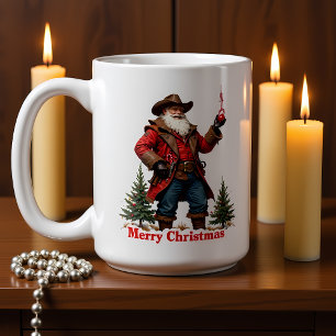 Outlaw Santa Christmas Ornament Coffee Mug