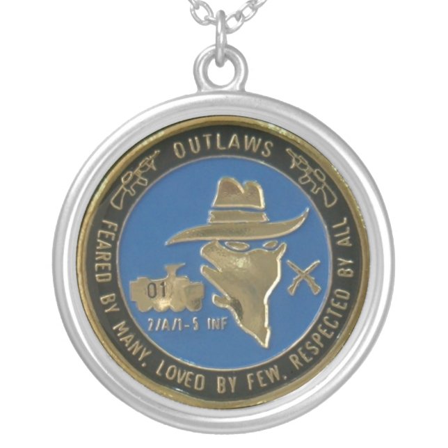 OUTLAW SILVER PLATED NECKLACE (Front)