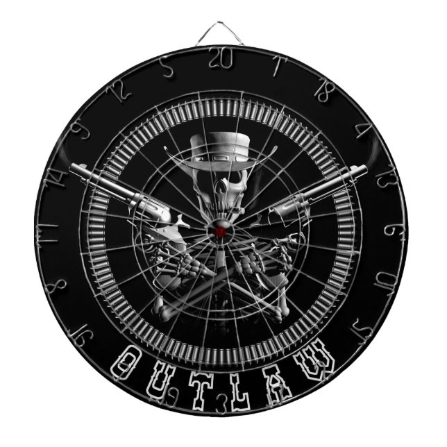 Outlaw Skeleton Dartboards (Front)