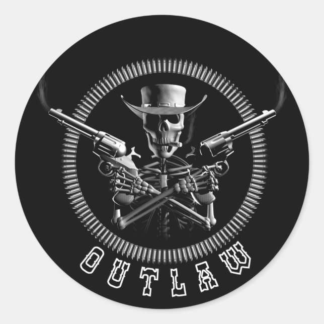 Outlaw Skeleton Stickers (Front)