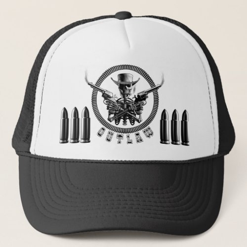 Outlaw Skeleton Truckers Trucker Hat