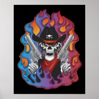 Outlaw Skull Poster