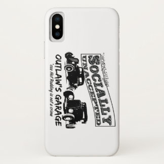 Outlaw's Garage. Socially unaccepted Hot Rods (2). iPhone X Case