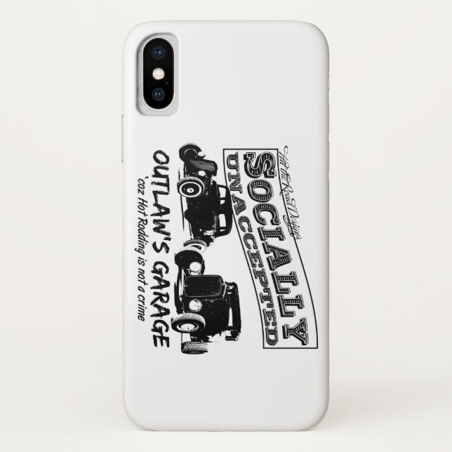 Outlaw's Garage. Socially unaccepted Hot Rods (2). Case-Mate iPhone Case (Back)