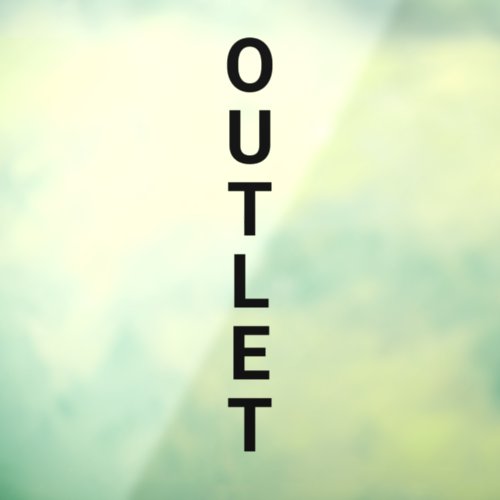 Outlet Sale Large Sign Retail Store Window Cling