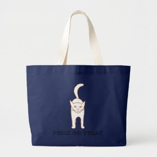 Color in Cat Halloween canvas bags bag