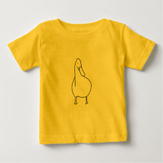 Outline art, drawing of duck coloring shirts