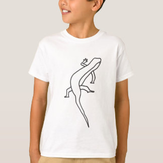 Outline Art, drawing of lizard tee shirt
