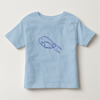 Outline art, drawing of two fish coloring shirts