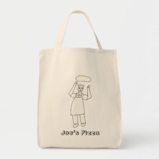 Outline art -drawing Pizza Chef Bags by CherylsArt