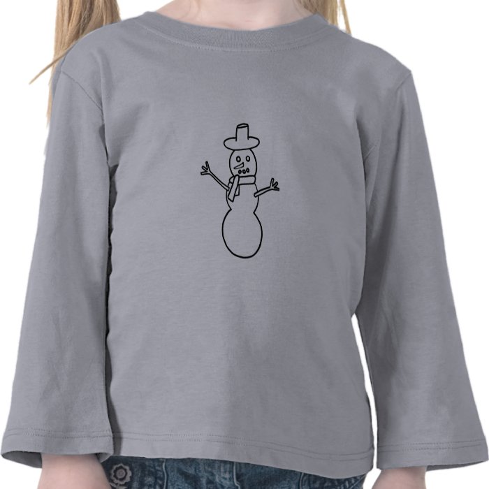 Outline Art Drawing   Snowman coloring shirt