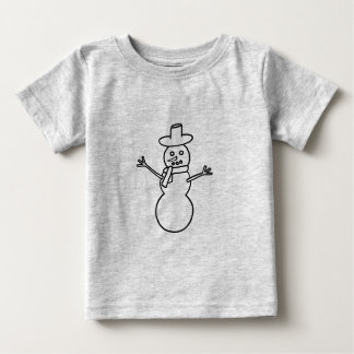 Outline Art Drawing - Snowman coloring shirt