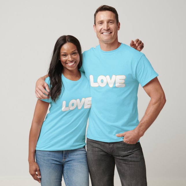 Outline Art - Love word in colors unisex shirts (Unisex)