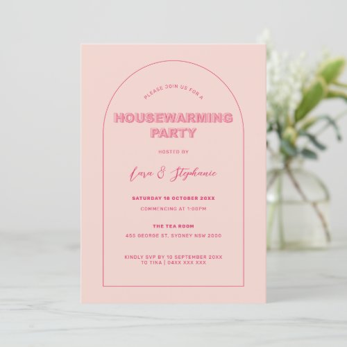 Outline Bold Type Housewarming Party Invitation