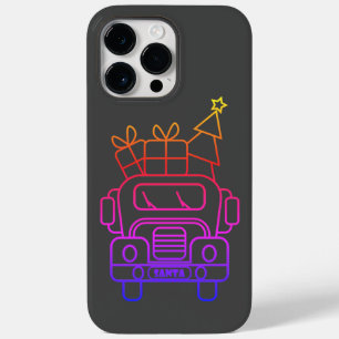 Outline Christmas truck Santa car front view Case-Mate iPhone 14 Pro Max Case