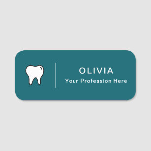 outline dentist dental clinic name name tag
